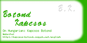 botond kapcsos business card